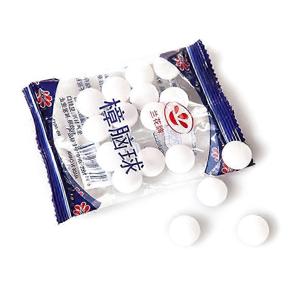 Camphor moth balls for storage