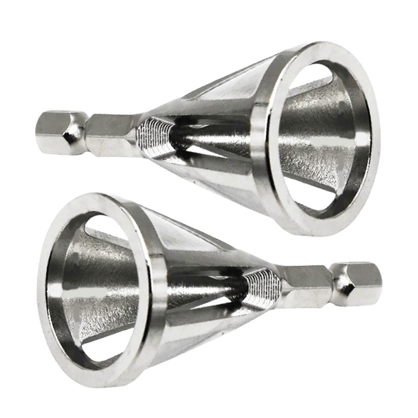 2Pcs External Chamfer Bit Repair Damaged Bolt Remove Burr Tool Practical Metal Layer Shearing Cutter Accessories  silver