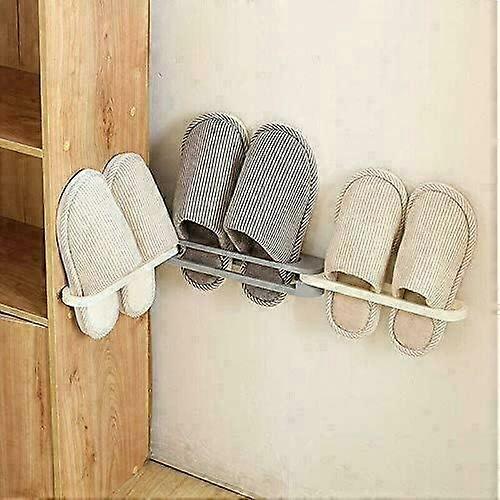 Wall Mounted Shoe Rack 3 in 1 Space Saving Storage Shelf with Durable Construction
