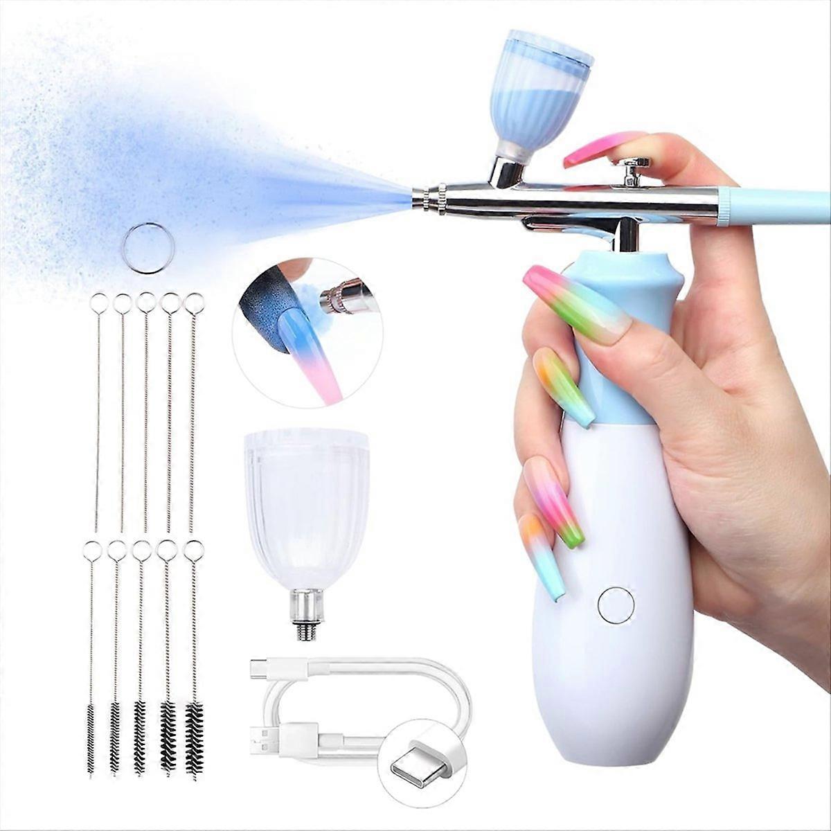 25 PSI Airbrush Rechargeable Nail Machine 3 High-Pressure Modes