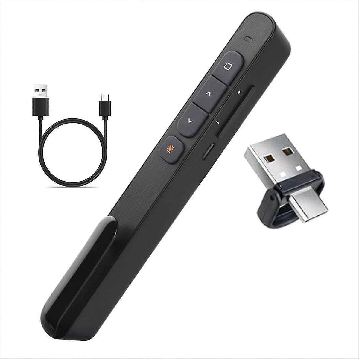 Rechargeable smart presenter Type-C/USB dual receiver Presenter
