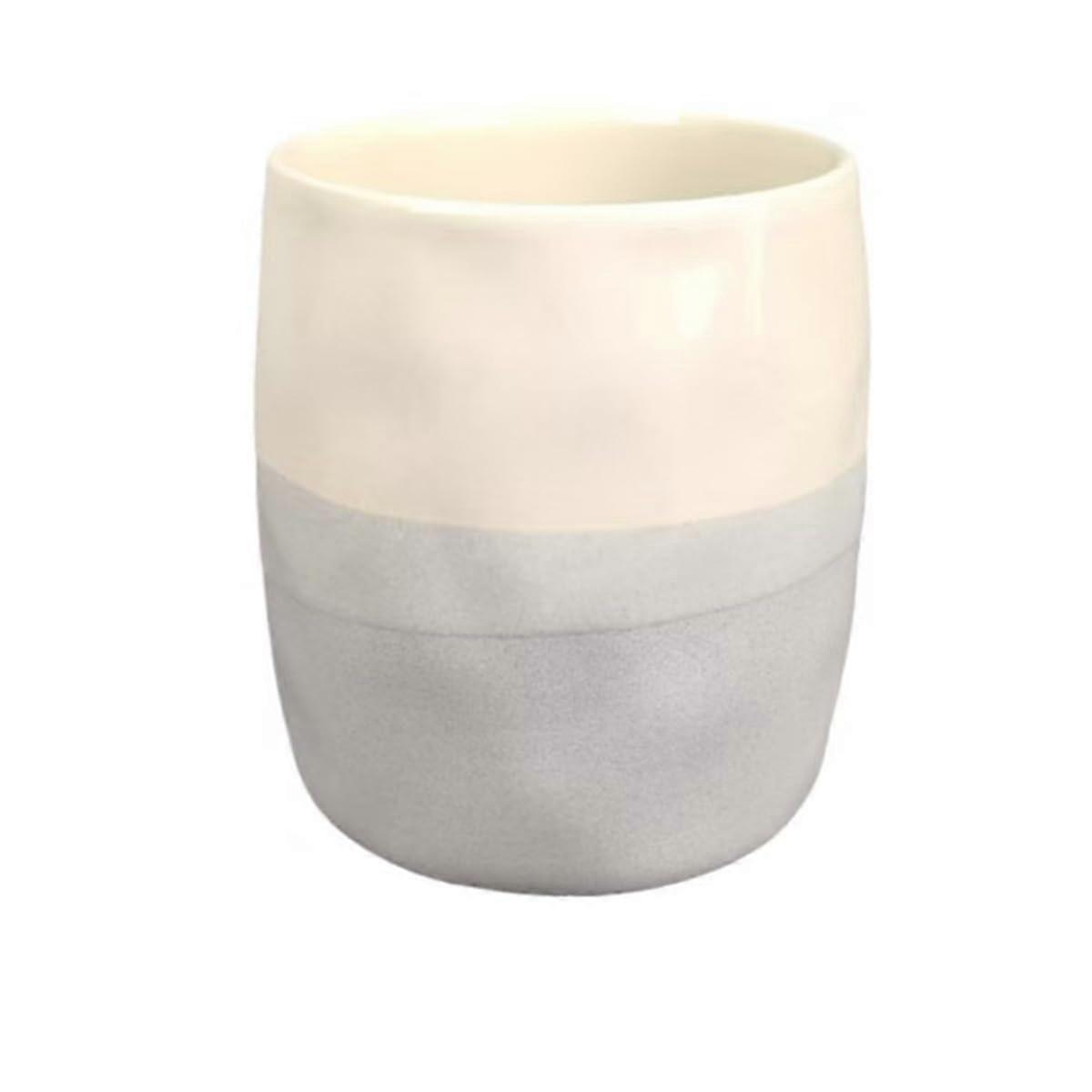 Kitchen Utensil Holder Ceramic Crock with Divided Interior Farmhouse Countertop Organizer