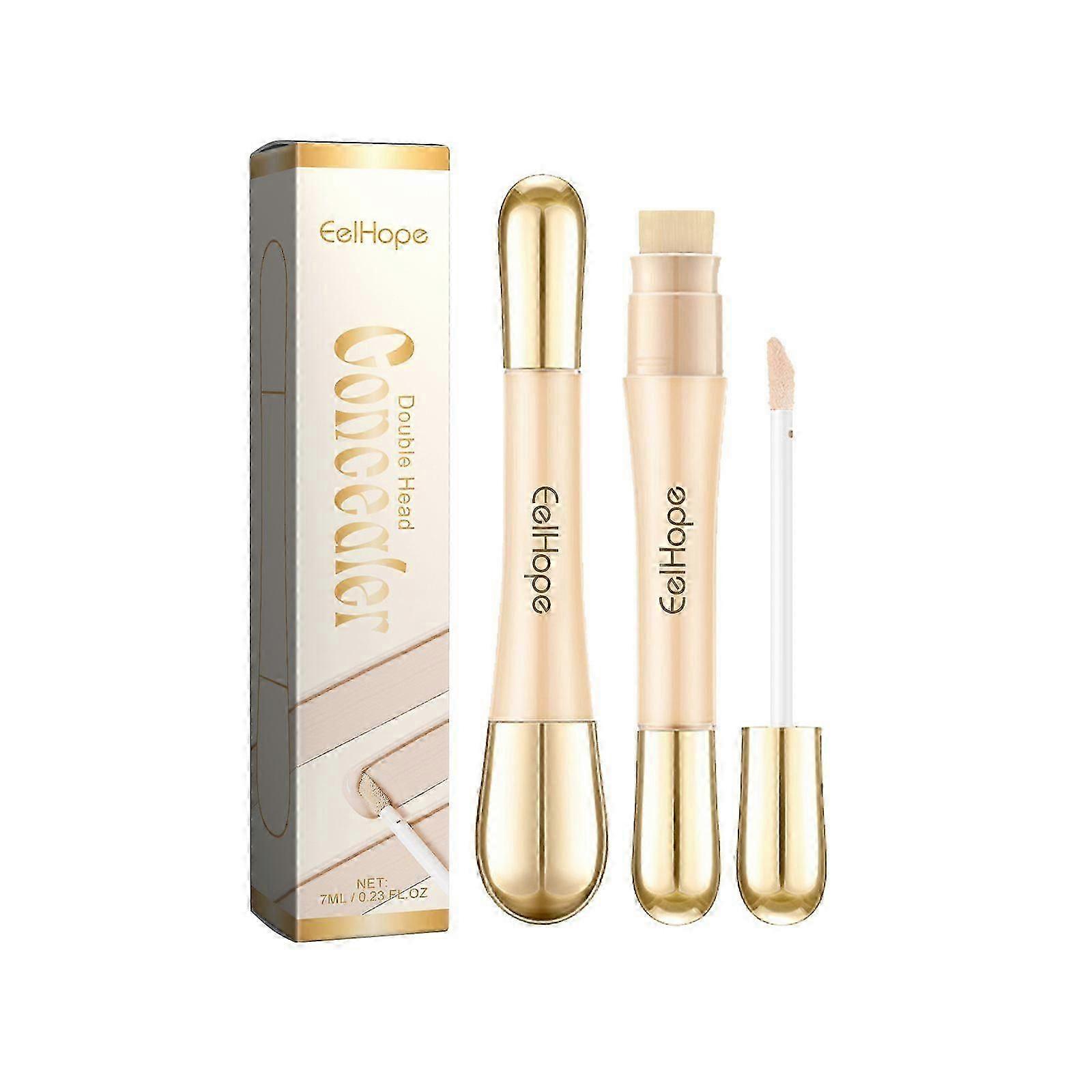 Double Head Concealer Stick  Brightening, Waterproof, Flawless Coverage for Dark Circles  Blemishes