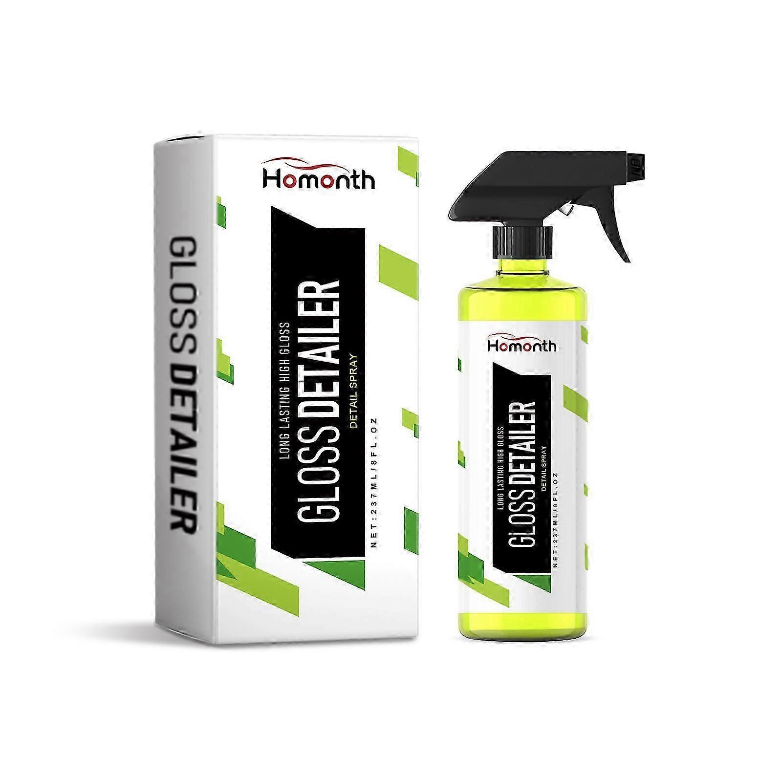 Auto Detail Gloss Spray  HighGloss Car Paint  Interior Protector with Tetrafluoroethylene, Water  Stain Resistant, Easy Application, 237ml