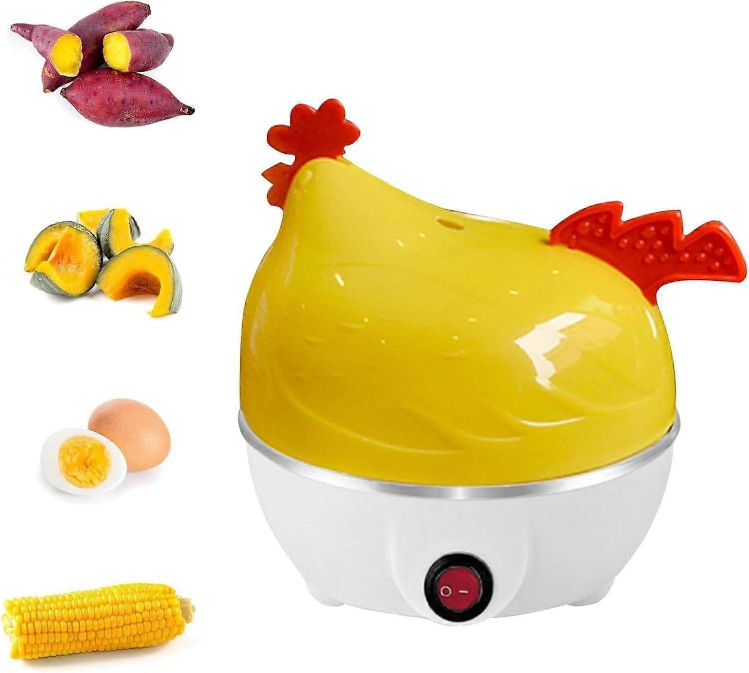 Chicken Shaped Electric Egg Cooker with Automatic Shut Off, 7 Egg Capacity, MultiStyle Cooking