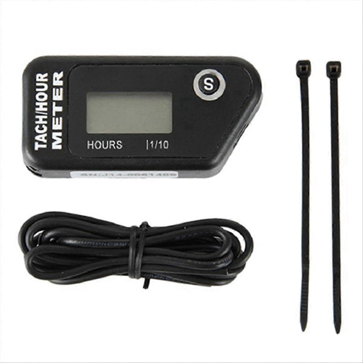 Motorcycle Speed Hour Meter Inductive LCD Digital Accumulative Hour