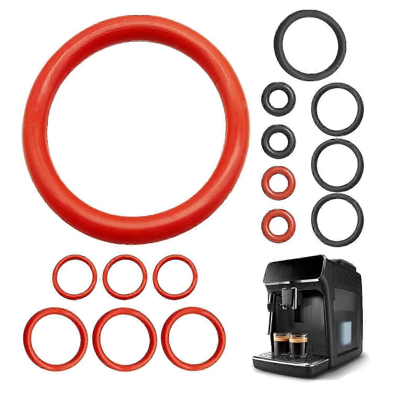 15 PC O-Rings σιλικόνης για βαλβίδα στήριξης, βαλβίδα ατμού, ομάδα ζυθοποιίας, βαλβίδα εξόδου, συμβατό με μηχανές καφέ Philips Saeco Spidem Gaggia