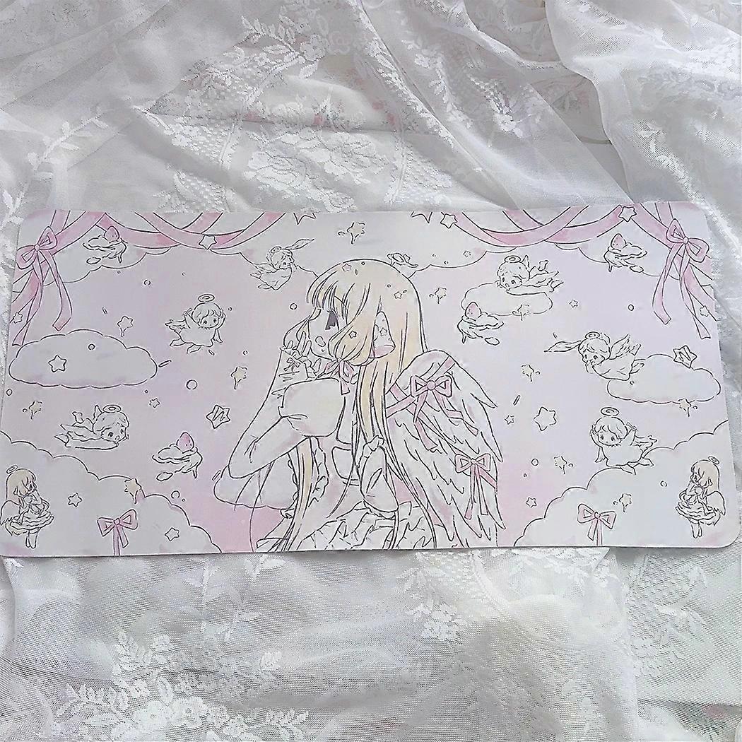 Kawaii Ins Style Pink Anime Mouse Pad Large Waterproof and Anti Slip Dining Table Mat Office Student Cute Computer Keyboard Mat