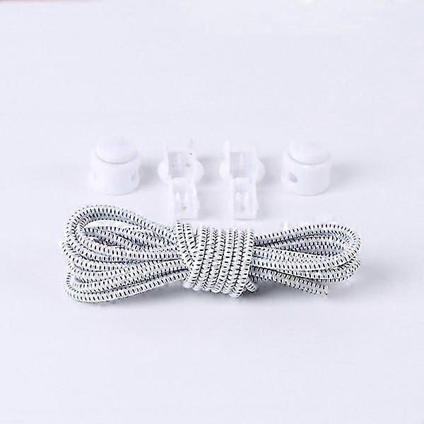 Lacets élastiques 100 cm - Blanc résistant à rayures noires