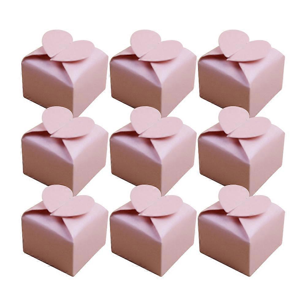 Paper Candy Containers Heart Candy Boxes for 100Pcs Pink Gift Boxes