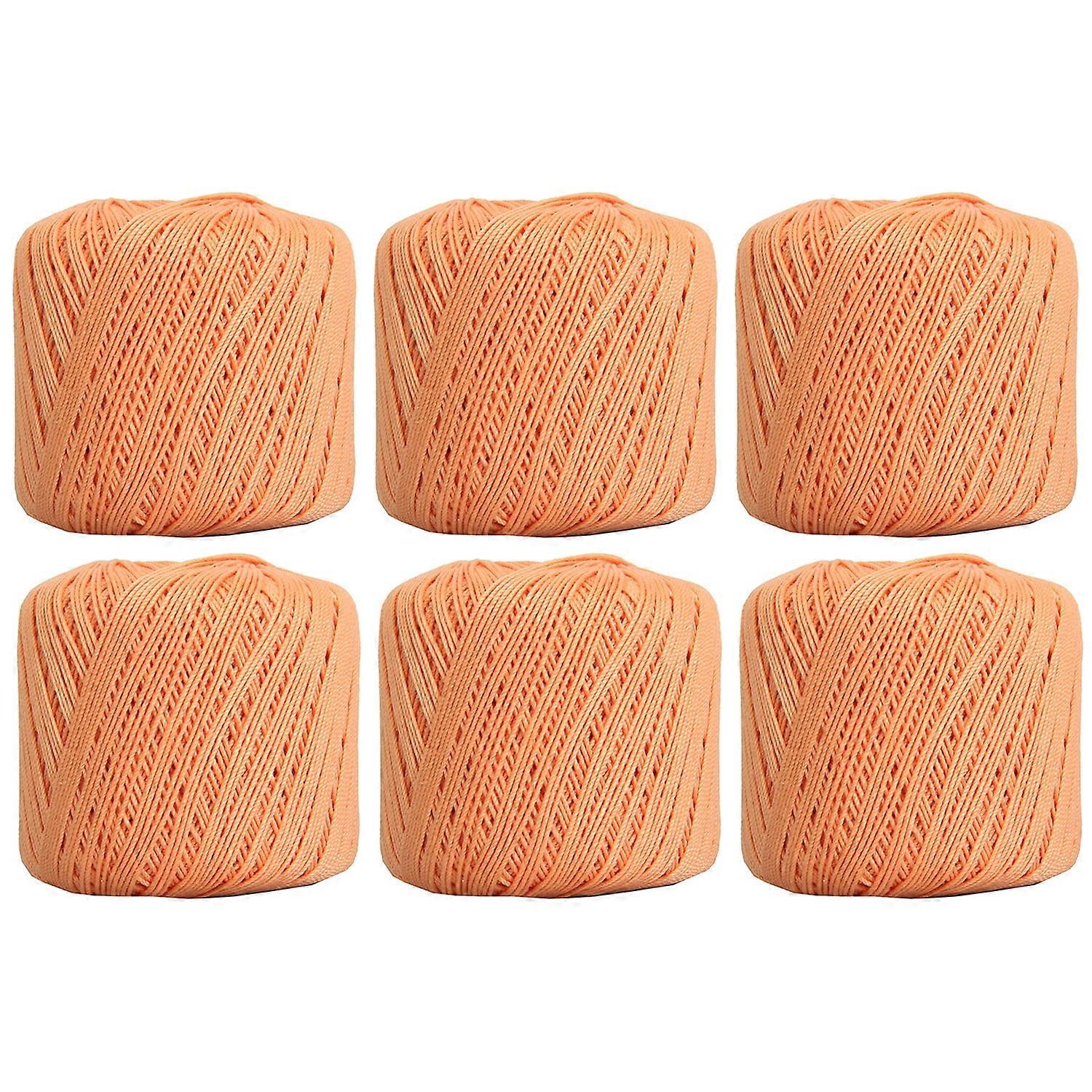 Threadart 6 Ball Pack SIZE 3 Color 17 APRICOT 100% mercerized cotton crochet thread - 50g balls, 140 yds each. compatible with all standard patterns