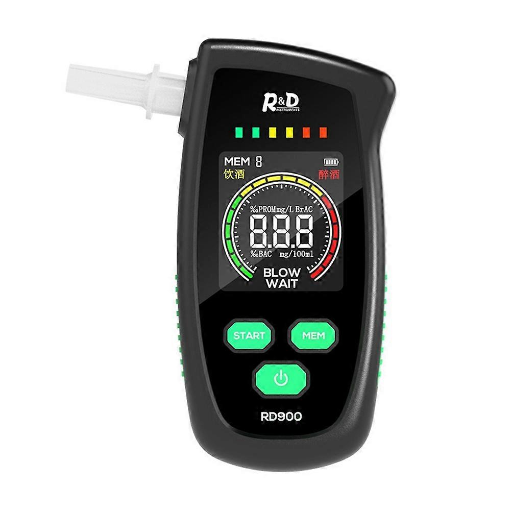 Digital Alcohol Breath Tester Handheld LCD Screen Alcohol Detector High Accuracy Breathalyzer Portable Alcotest Device
