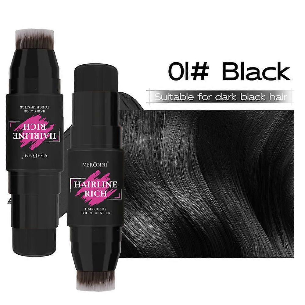 1pc Hairline Filling Cream Stick,Waterproof Matte Finish, Enhances Coverage,for Gray Roots & Thinning Hair Concealer with Brush