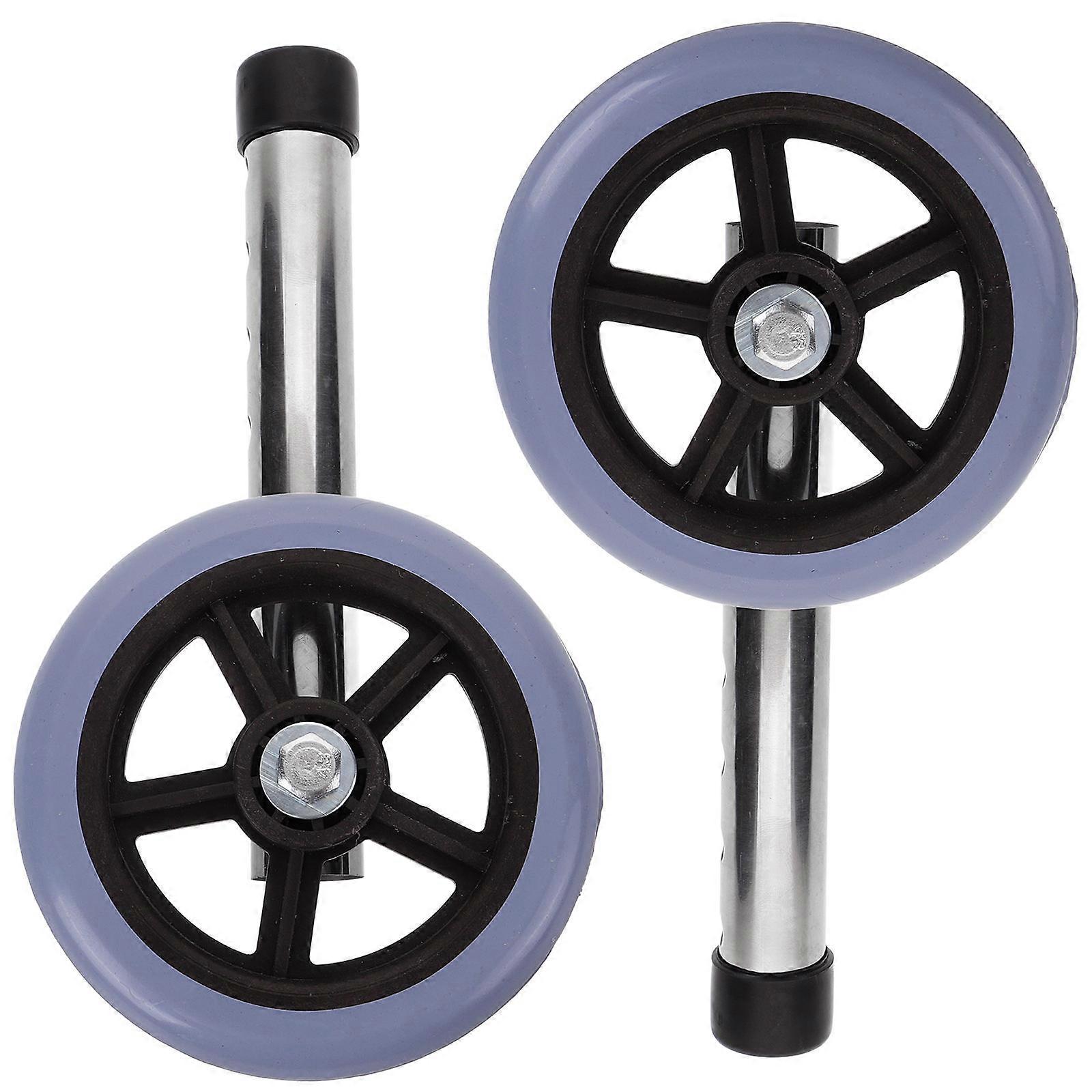 1 Pair of Mute Replacement Wheels for Walker Front Aid Part