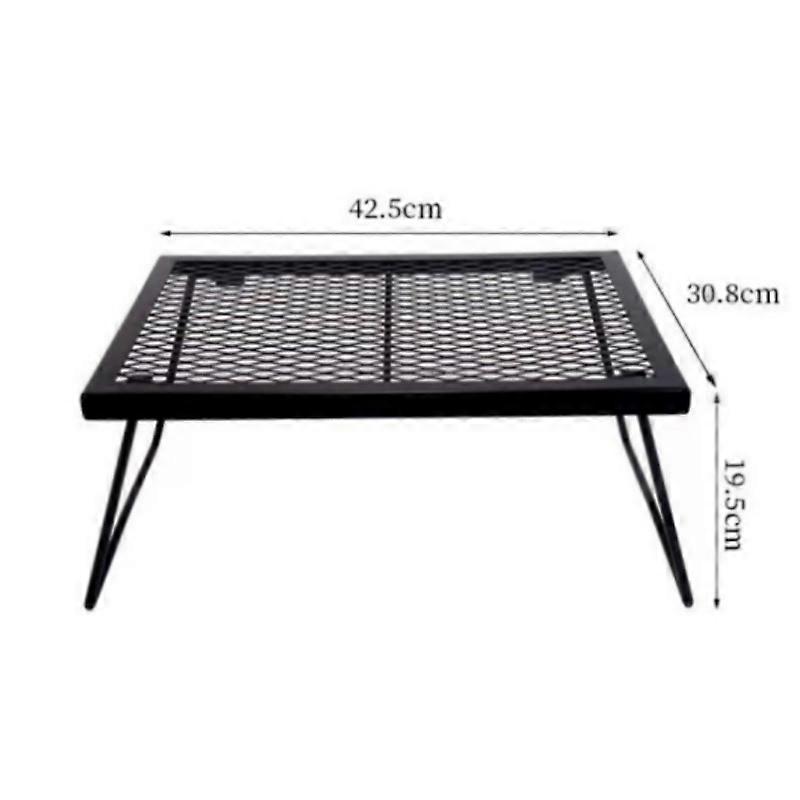 Outdoor Grid Folding Table Multifunctional Camping Table Mini Tent Desk Picnic Table Cooking Heating Rack High-temperature