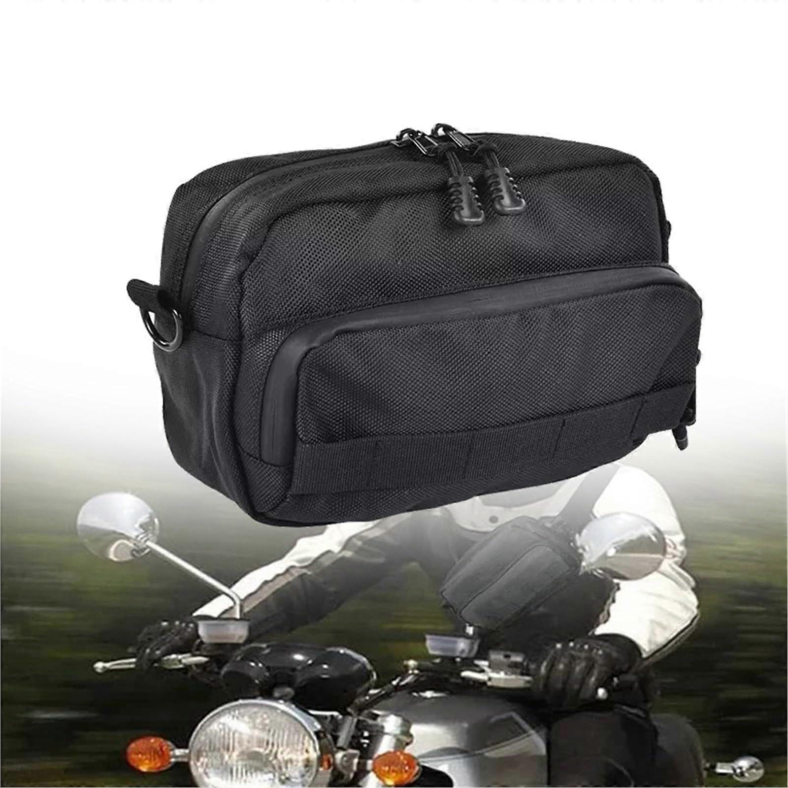 Waterproof Motorcycle Handlebar Bag with Large Capacity and Universal Fit for Harley Touring