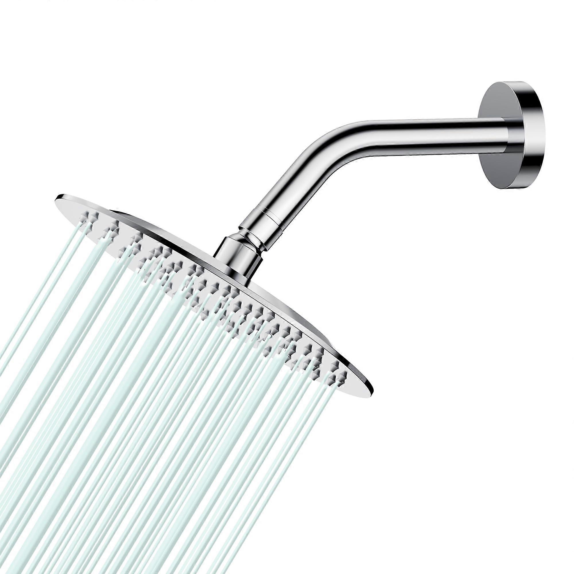 8 Inch Stainless Steel Rain Shower Head,  Pressure Full Coverage Spray, Easy Install Chrome