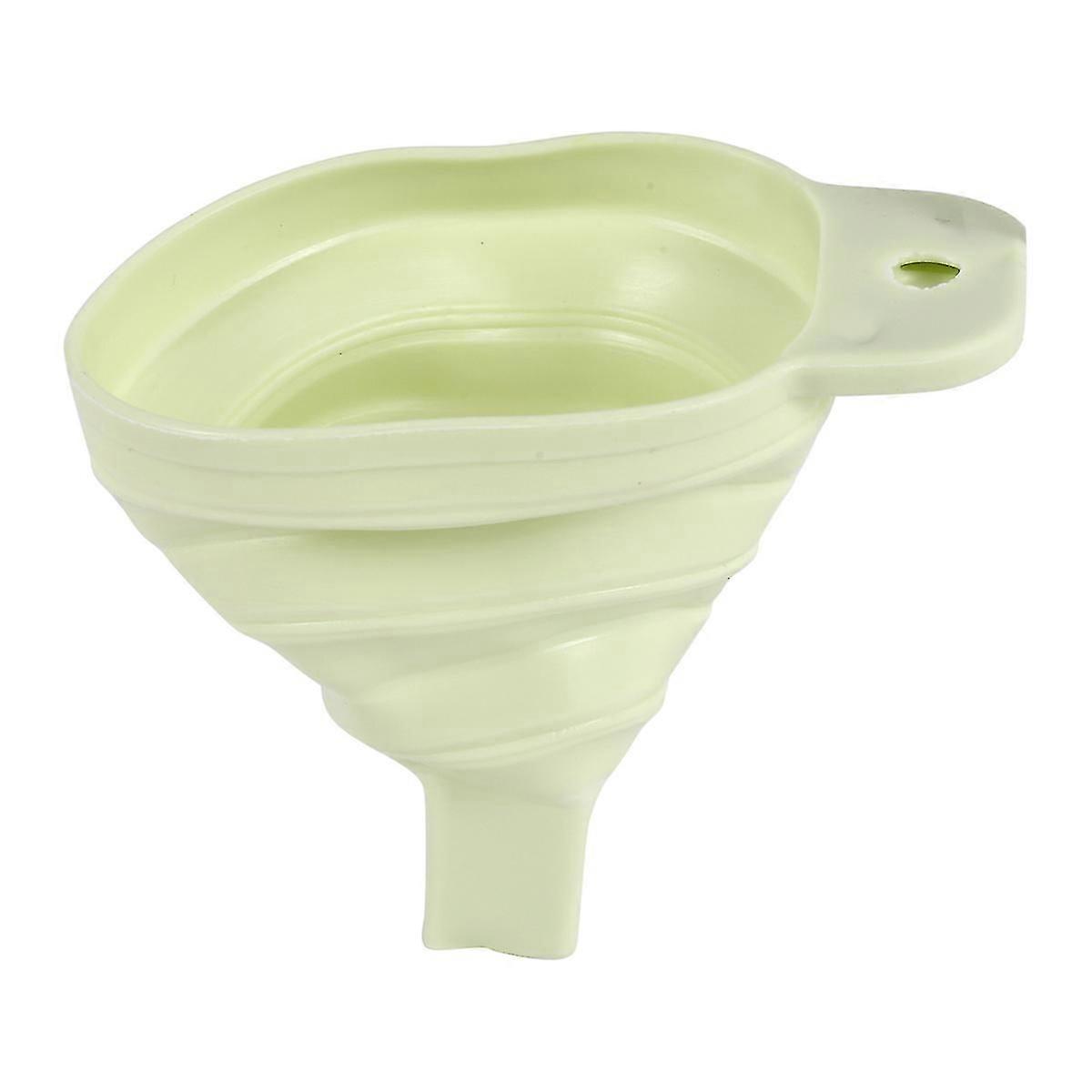silicone folding telescopic long Style funnels green