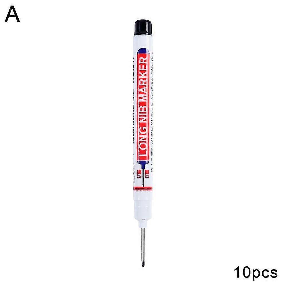 10 Long Head Markers Woodworking Multi-Purpose Deep Hole Marker Pens