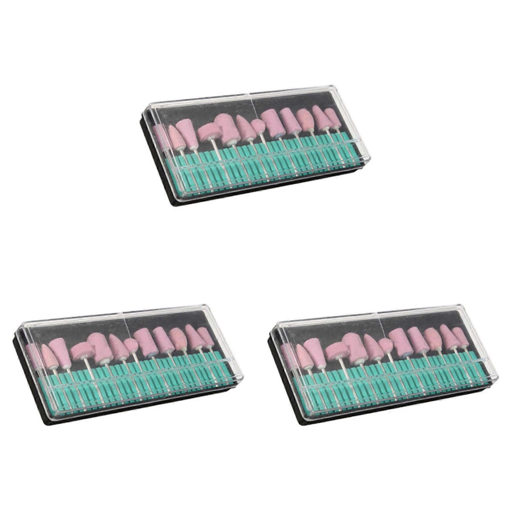 36Pcs/Set Professional Polishing Grinding Head Tools Nail Art Ceramic Drill Bits