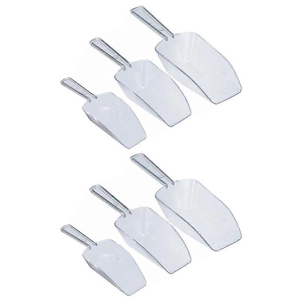 Ice Cube Scoop Plastic Shape For Home Kitchen Use 14.00x4.60 Cm Scooping Ice 2 Sets