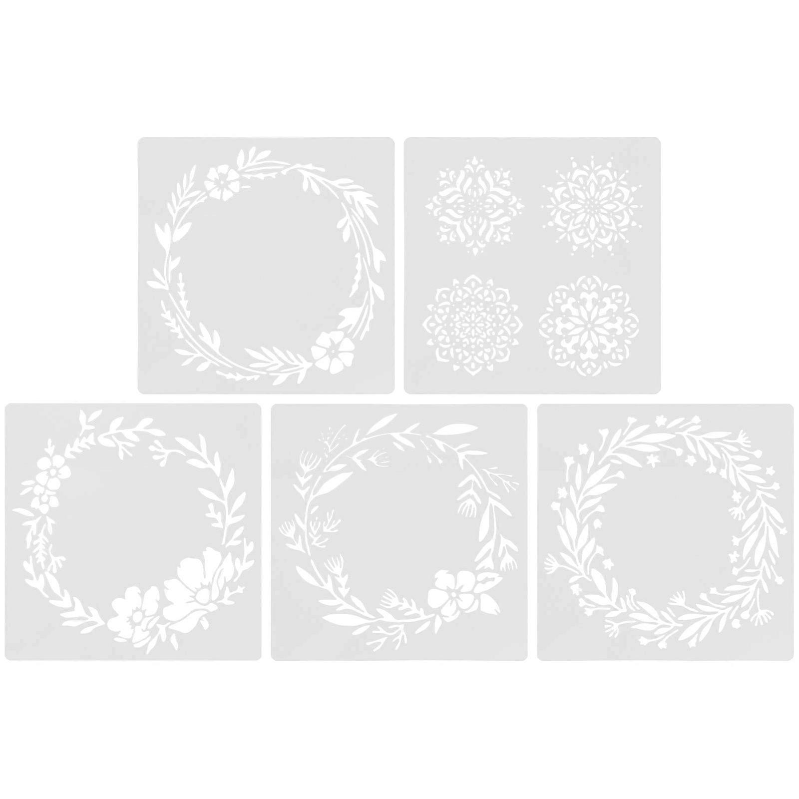 Reusable Spring Drawing Templates for Painting 5Pcs White Durable Pet