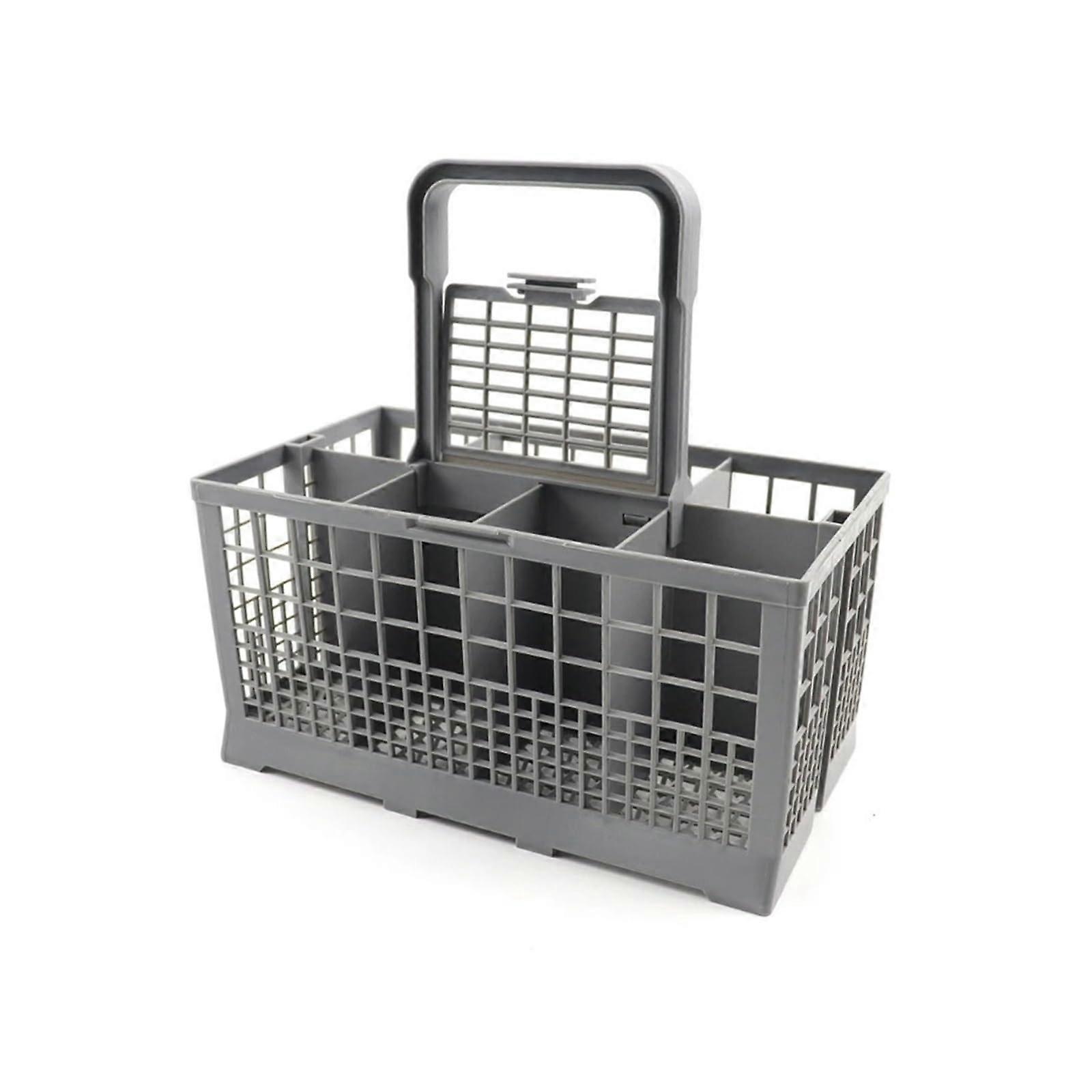 Universal Dishwasher Cutlery Basket with Stable Partitioned Design for Silverware Storage and Replacement