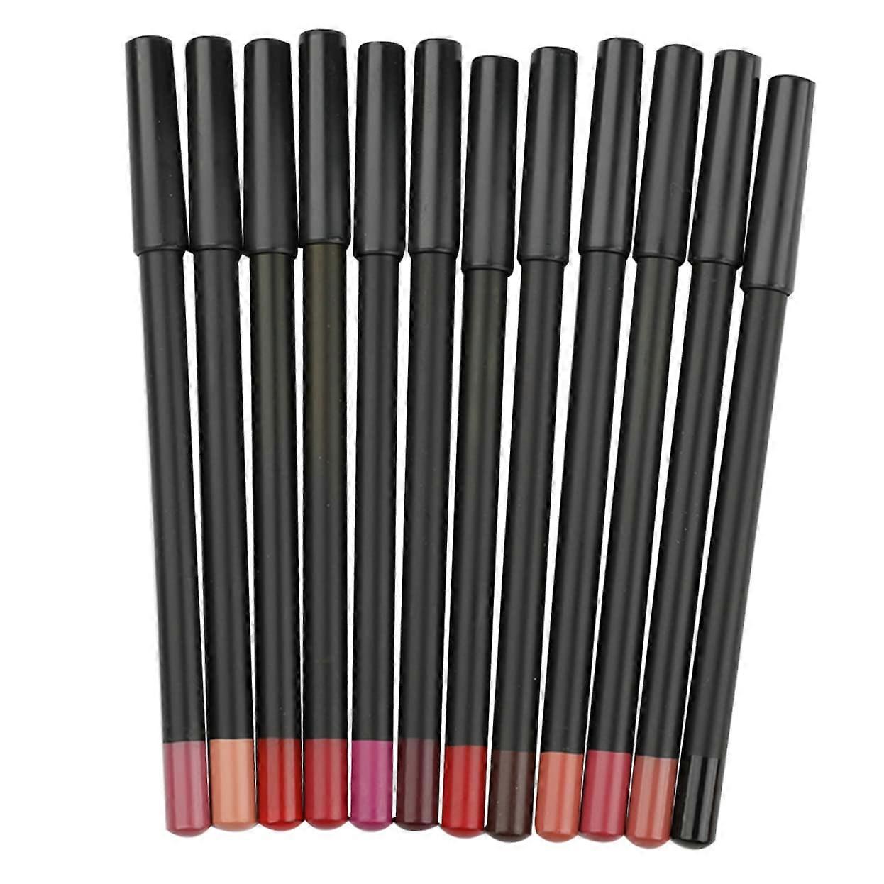 Waterproof Matte Lip Liner Pencil Set, Long Lasting Multipurpose for Precise Lip Shaping and Brows