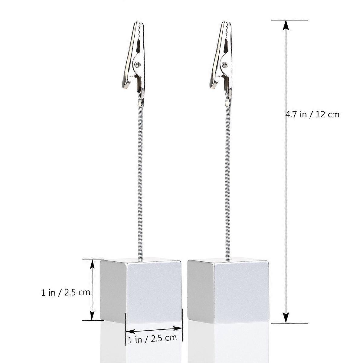 Paper Clip Nuolux Cube Base Holder for Memo Notes 4Pcs Silver