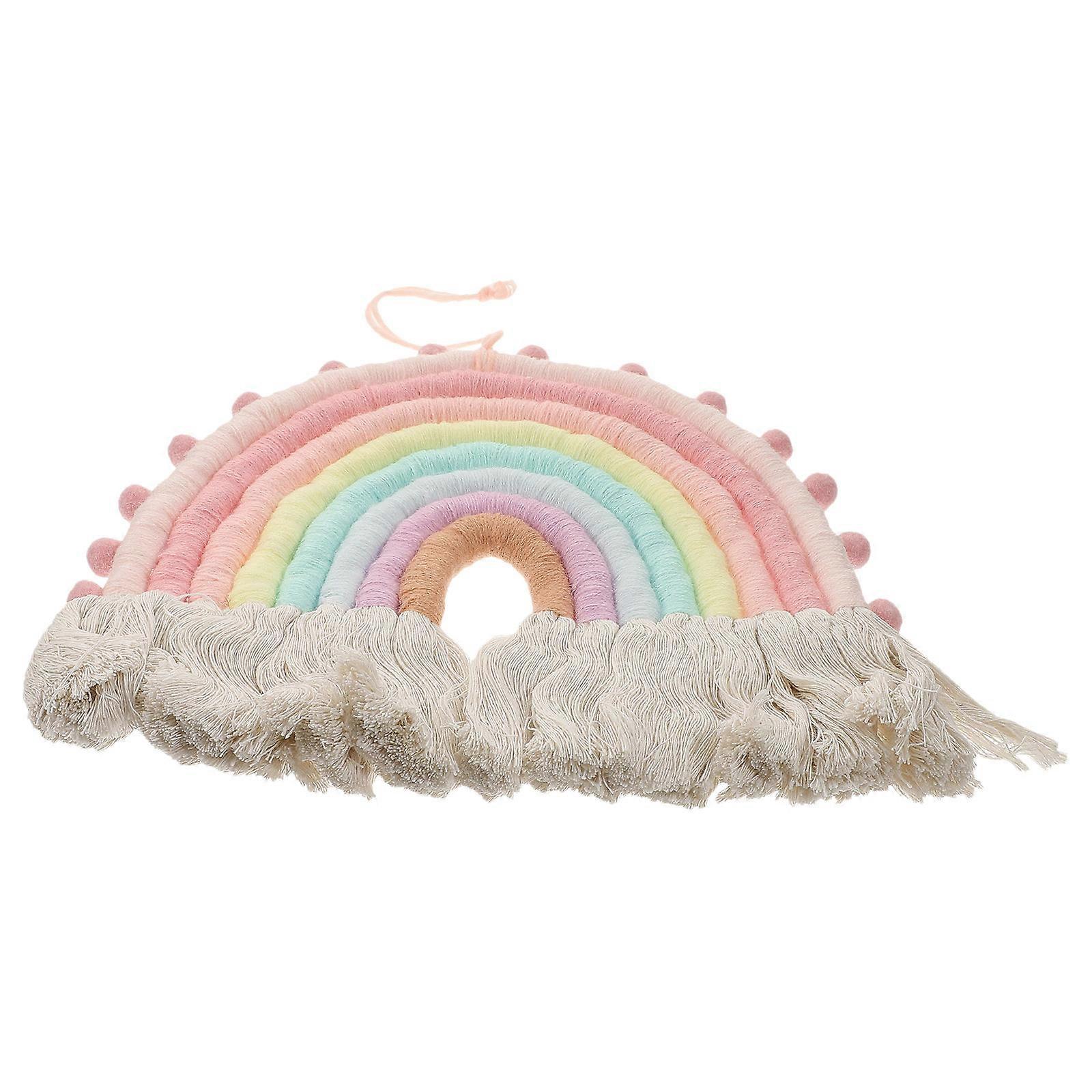 Cotton Thread Rainbow Pendant Rainbow Tapestry 3Pcs for Decoration