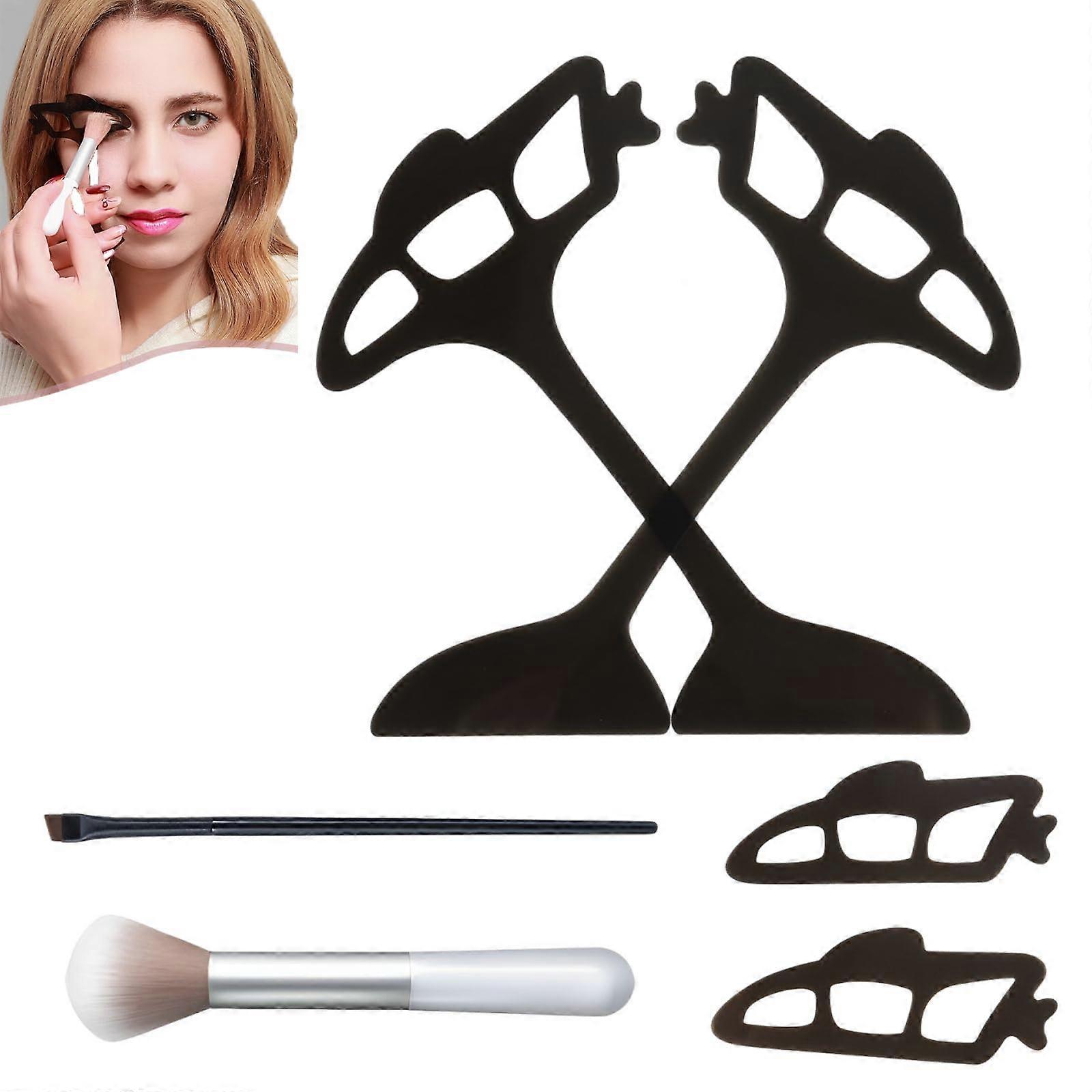 Eyeshadow Stencil Set 4pcs Reusable Precision Eye Makeup and Eyeliner Guide Tool for Symmetry