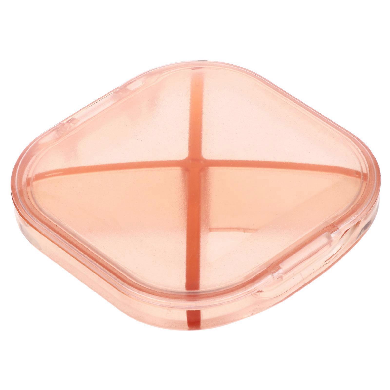 Medicine Storage Case Plastic Tablet Holder for Daily Use 4Pcs