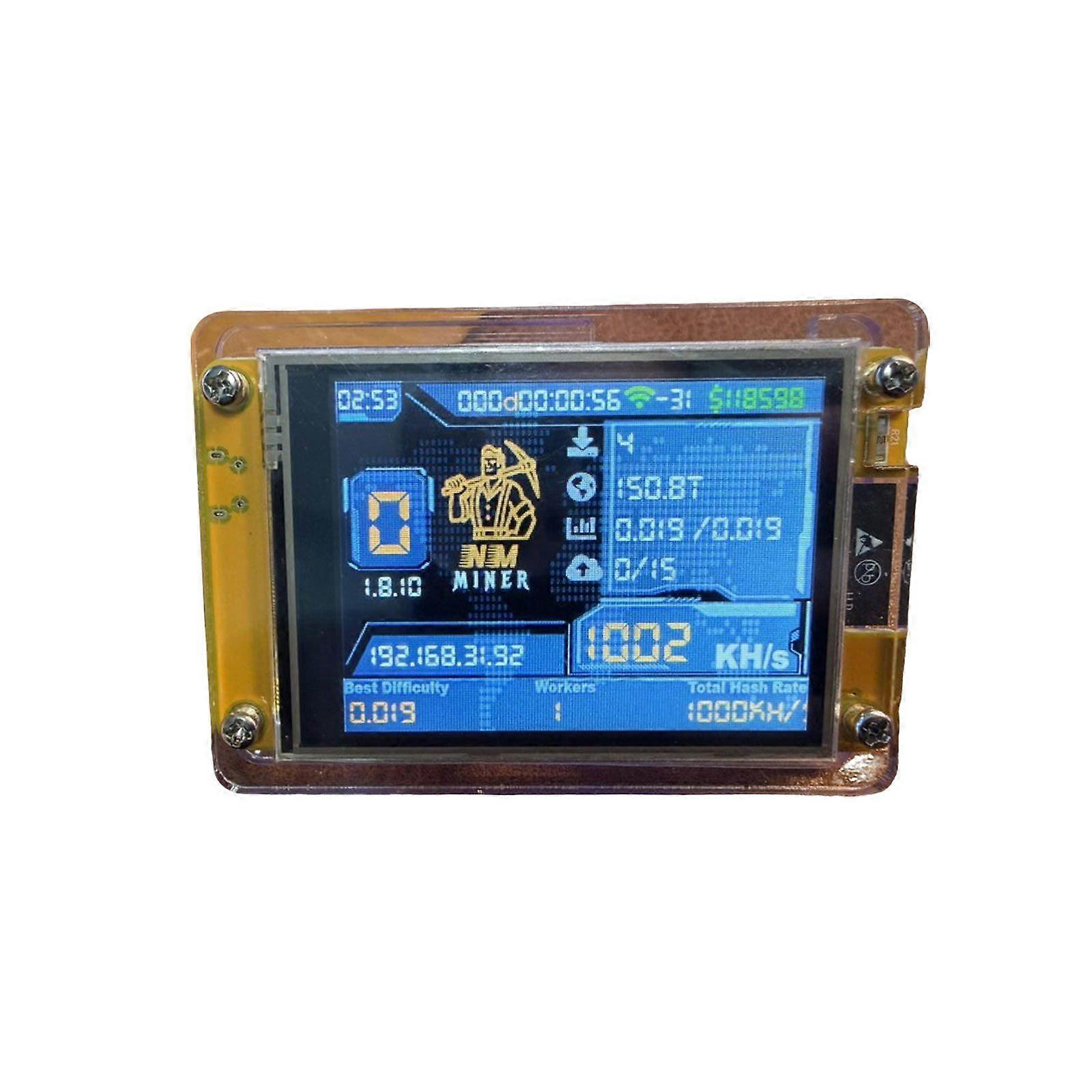 NMMiner 2.8 polegadas 1000K Hashrate BTC Solo LotteryCrypto Bitcoin Miner Solo Mini