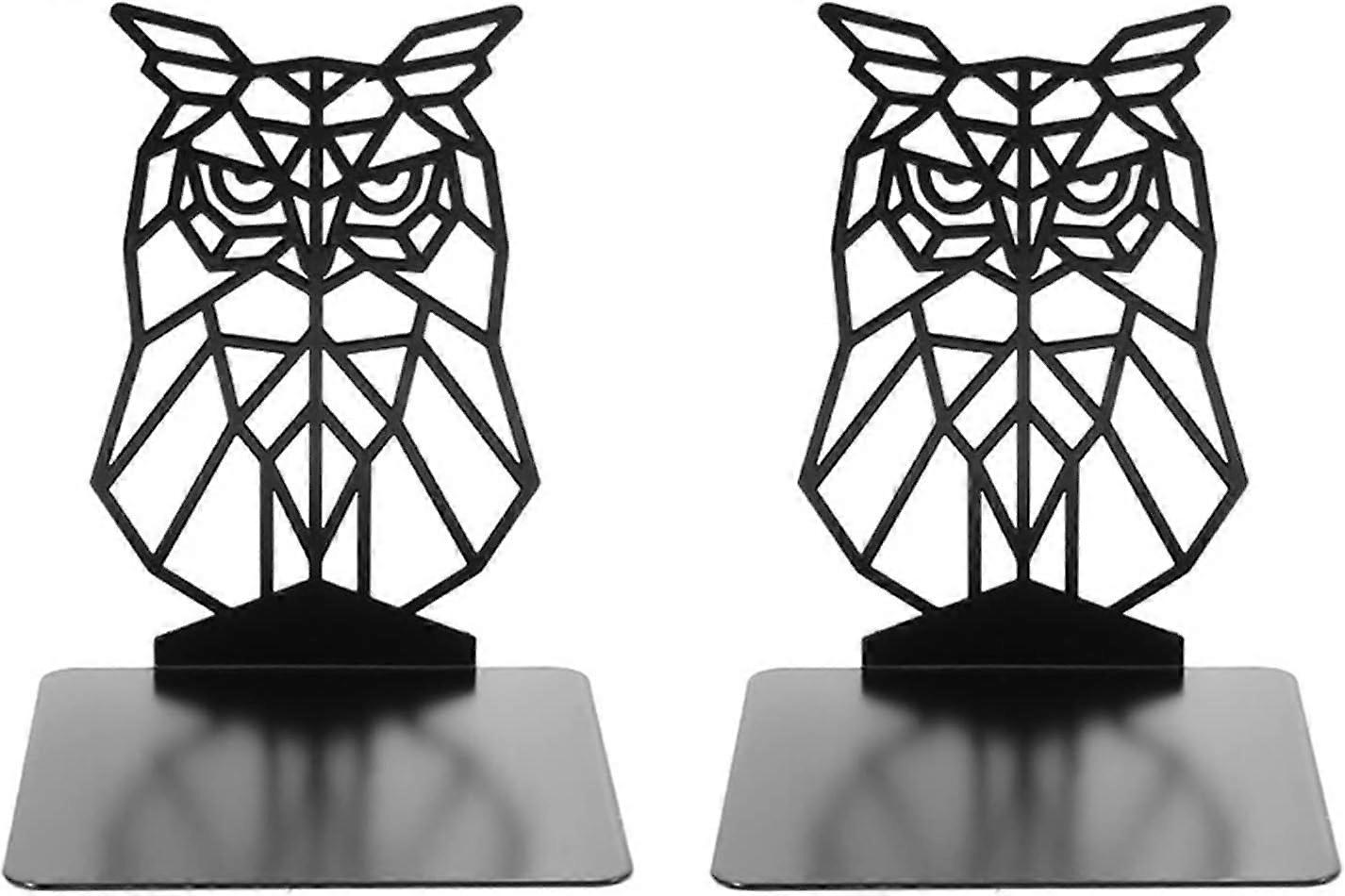 Two-piece metal bookend set, sturdy and durable