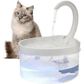 Cat Water Fountain Ultra Quiet High Efficiency Filtration White Plastic Night Drinking Light for Cats