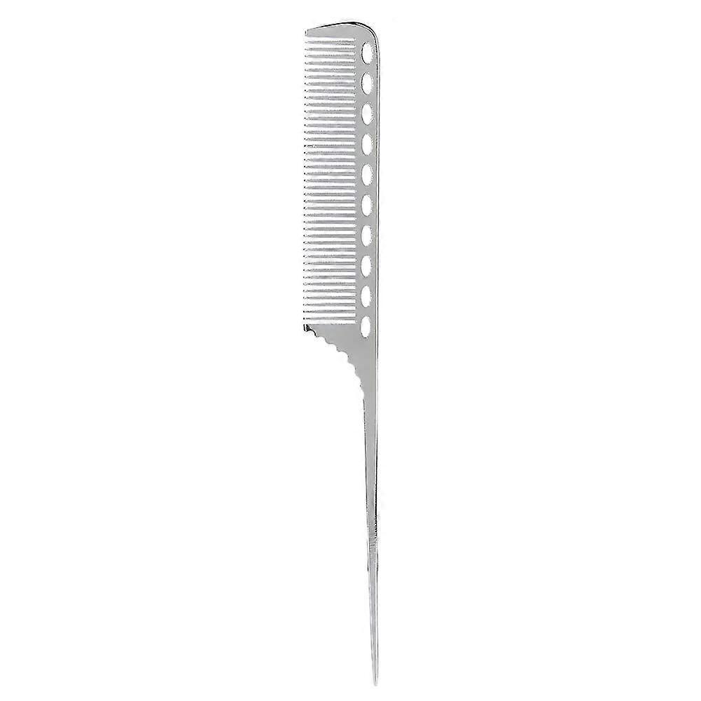 Tail Comb and Hair Cutting Comb for Precise Sectioning Salon Styling Ergonomic Grip Silver Gray