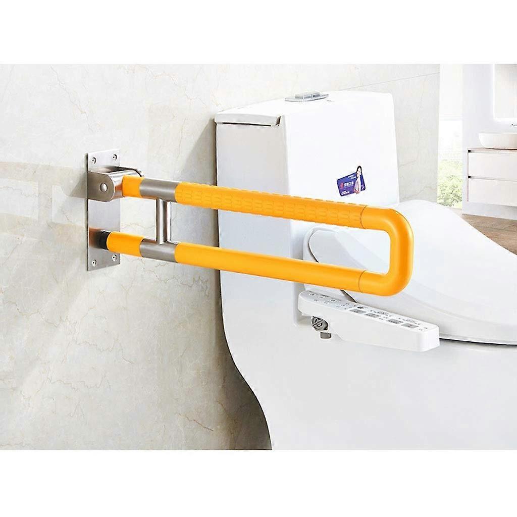 Bathroom Grab Bar Fold Down Wall Mount Safety Rail for Elderly and Disabled Shower Support