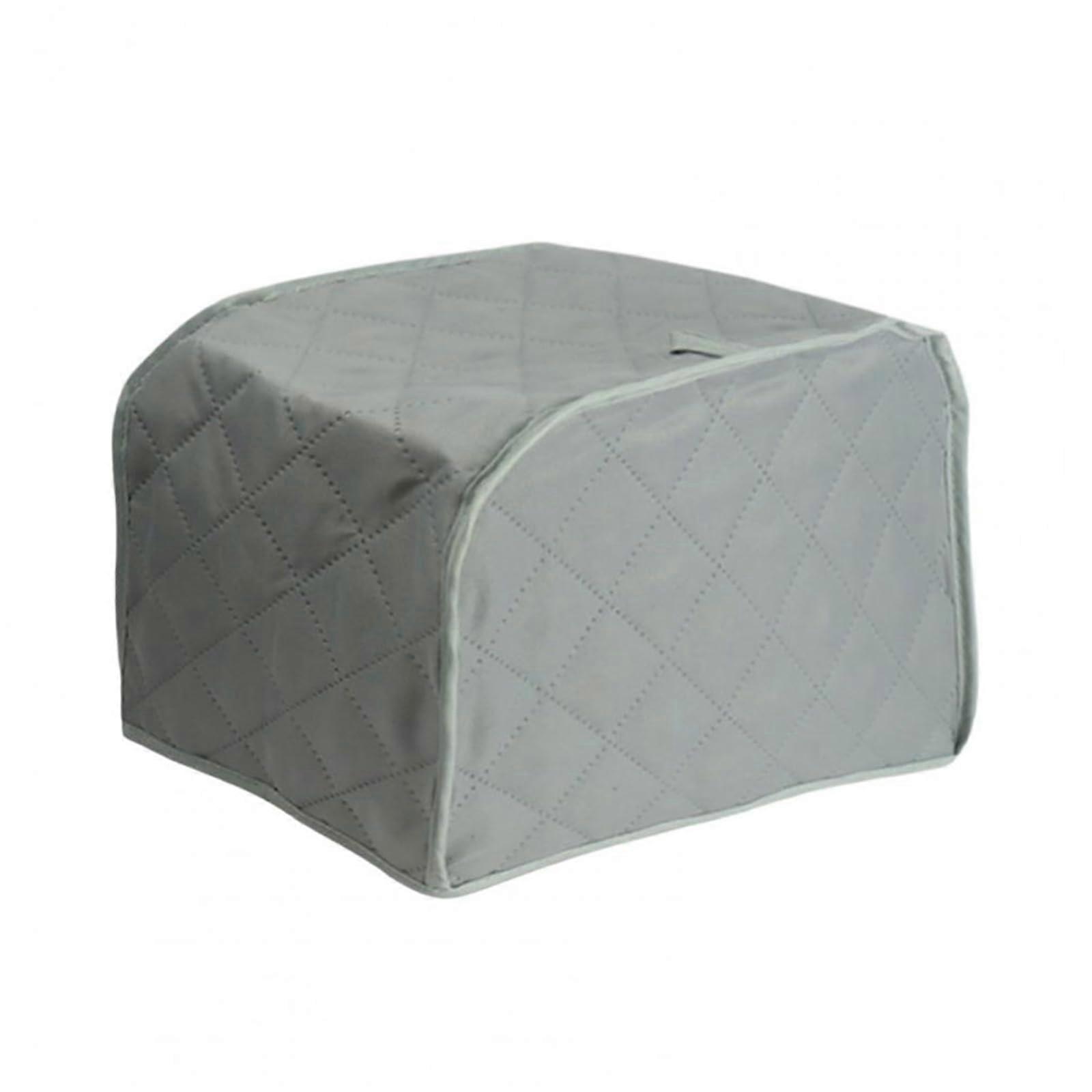 Toaster Cover Dustproof Quilted PU Protector for Modern Kitchen Appliances Machine Washable