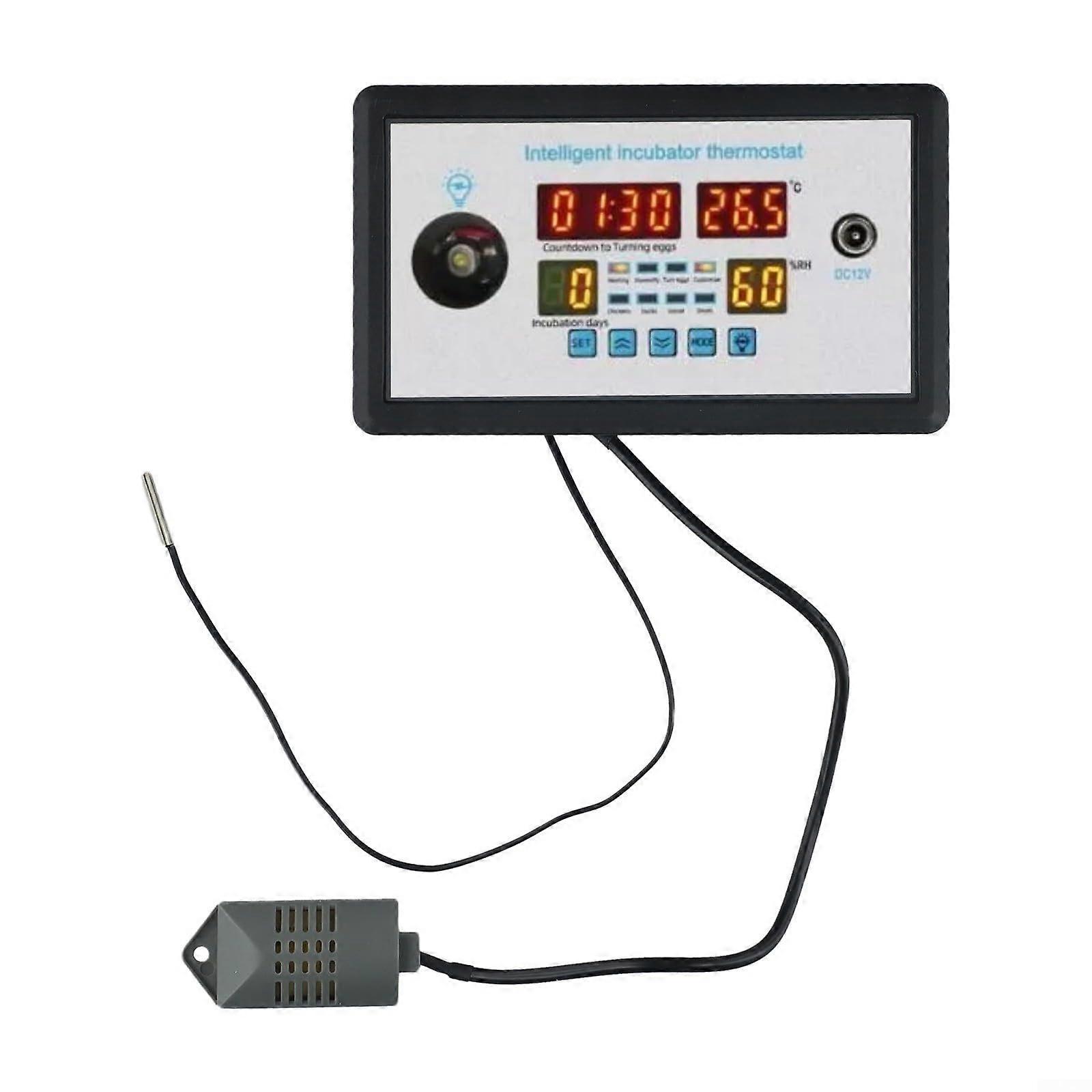 Egg Incubator Thermostat with Precise Temperature Control, 12V Digital Hatching Controller
