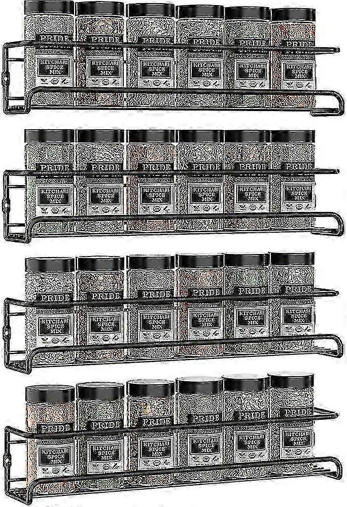 4 Pack Kitchen Shelf Spice Rack Wallmounted Storage Organizer Cupboard Stand