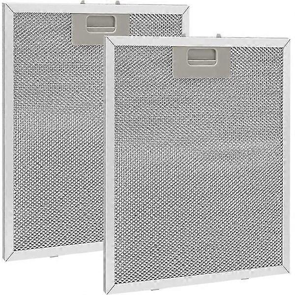 Metal Grease Filter, Multi-layer Filtration, 2-Pack 320x260mm, Kitchen Range Hood Filter Screen