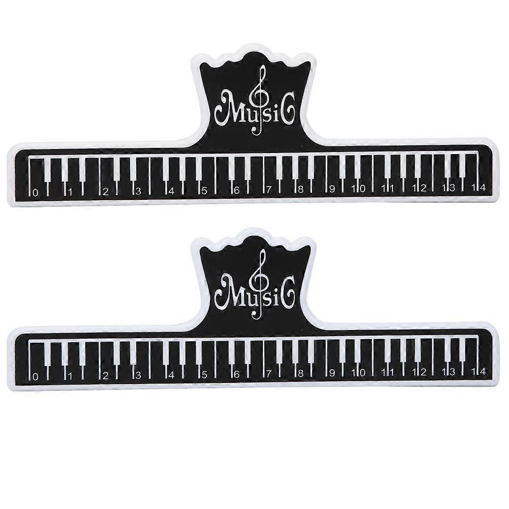 2 יחידות קליפסים מפלסטיק לתווים מוזיקליים אביזרי ביצוע כלי נגינה צהוב/שחור