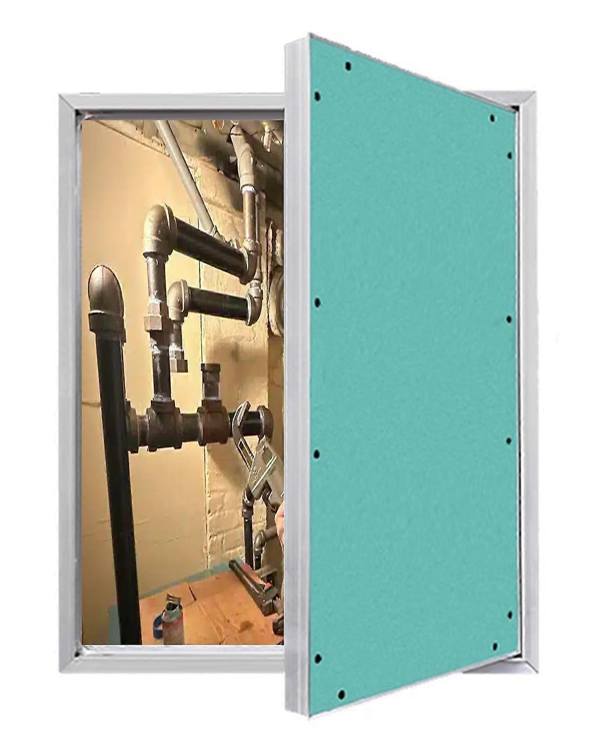 Access Panel for Drywall Aluminum with Frame, Paintable Gypsum Hatch 55x70cm, Secure Lock