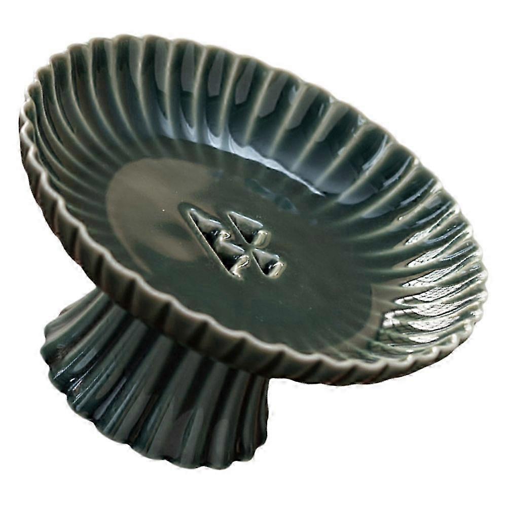 High Footed Ceramic Fruit Plate for Kitchen Use Design