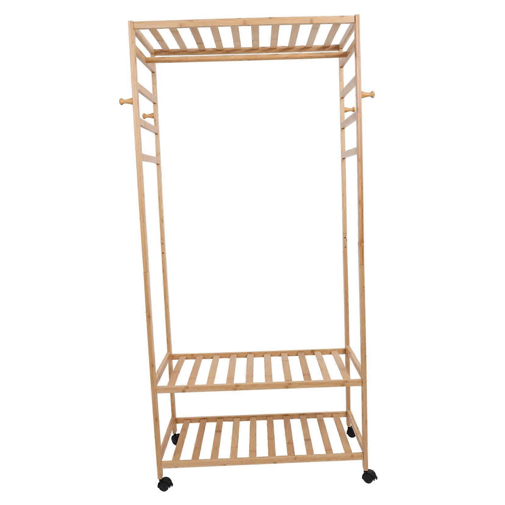 Coat Rack with Shelves and Hooks, Multi Functional Clothes Hanger Stand for Bedroom Organizer