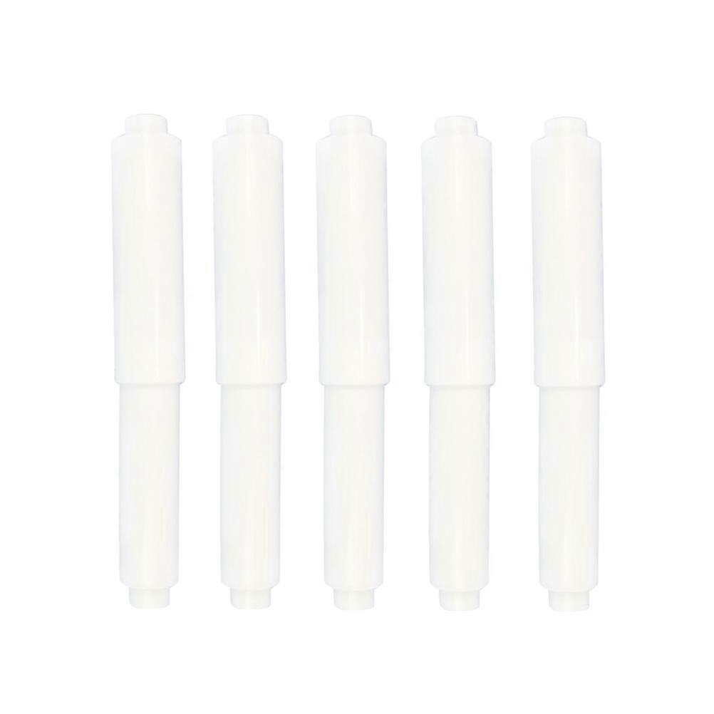 Toilet Paper Roller Plastic Spring Loaded Replacement 5Pcs White Rollers
