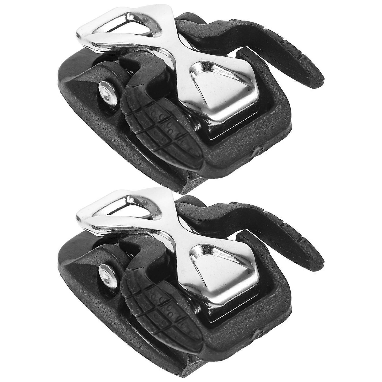 Skate Buckle Set Adjustable Roller Skate Accessories Black 5X3.5X2CM Durable Material 2Pcs