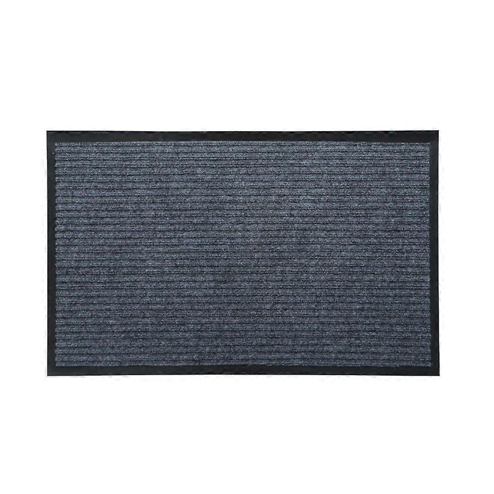 Rectangular Doormat Polyester Grey Water Absorption Floor Mat