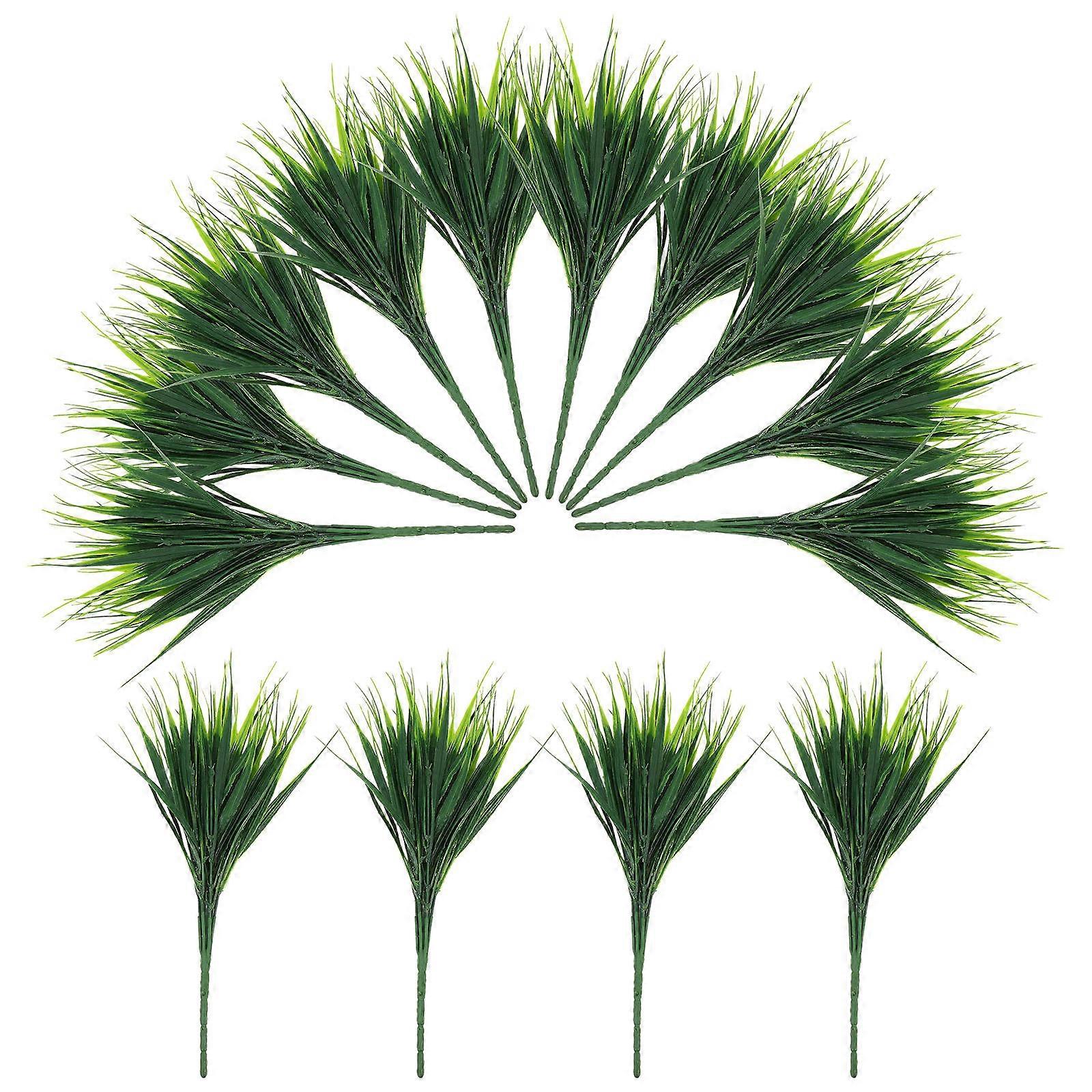 Plastic Grass Simulation Plants for DIY Garden Decor 15Pcs