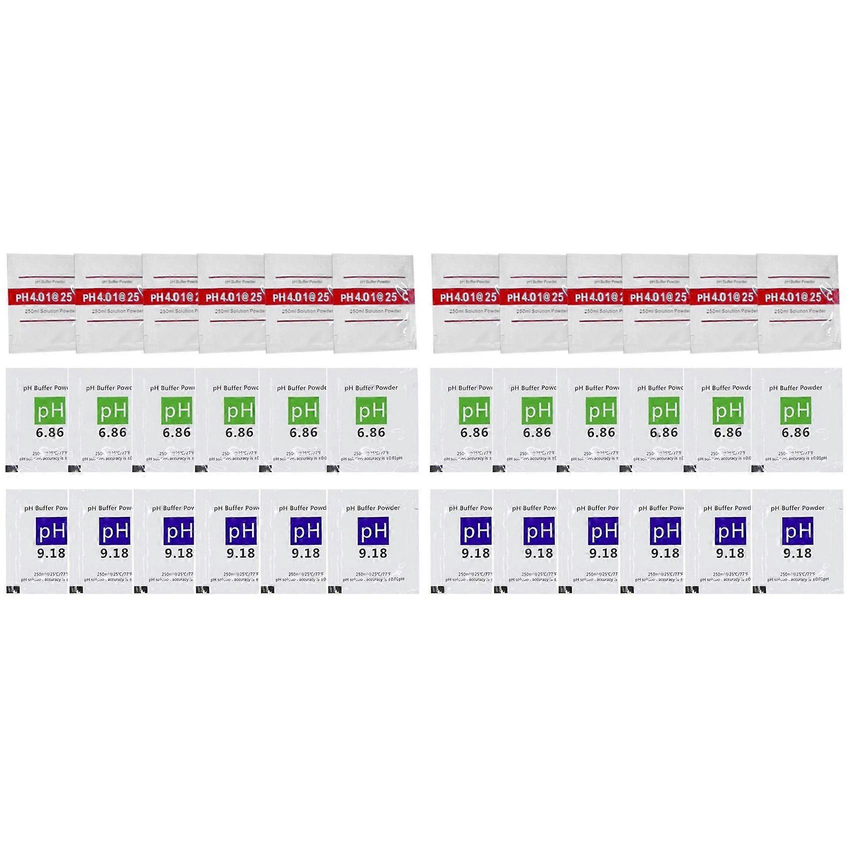 36 Pack PH Meter Buffer Solution Powder 6.86/4.00/9.18, PH Calibration Solution Packets for Precise PH Meter